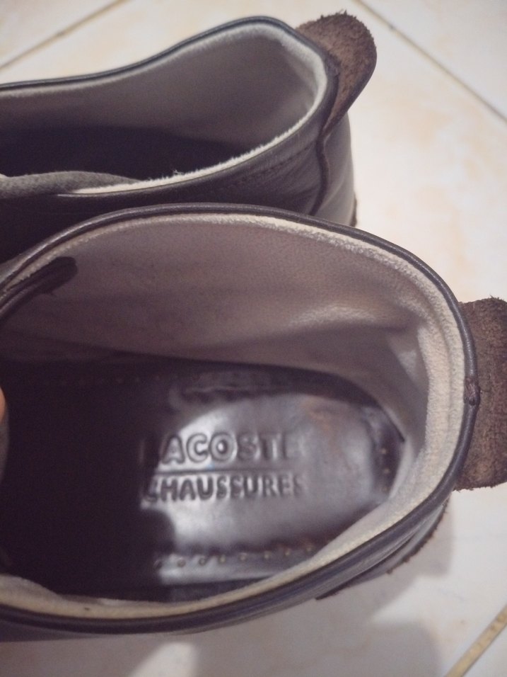 Lacoste erkek deri yarım bot 44 kahverengi - Görsel 4