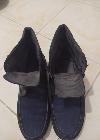 Erkek Lacivert Süet deri Günlük Bot 43 - Görsel 7