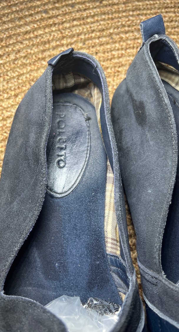 Mavi Süet Dolgu Topuklu Tokalı Espadril - Görsel 3