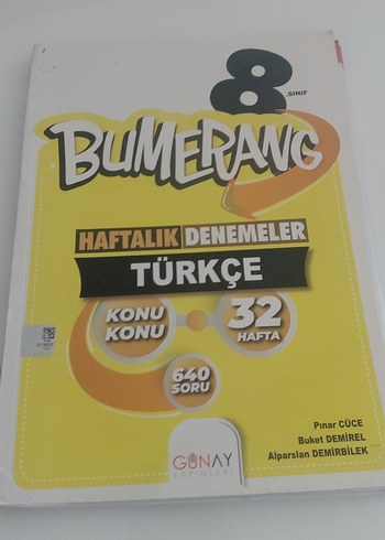 8. Sınıf Bumerang 32 Haftalık Türkçe Denemeleri