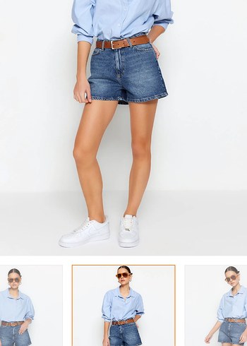 Trendyol & Milla Kadın Lacivert Mini Denim Şort