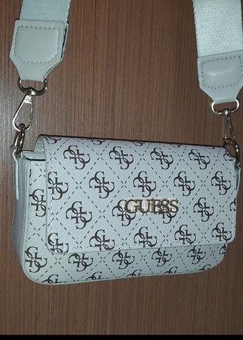 Guess Beyaz Baskılı Kadın Omuz Çantası