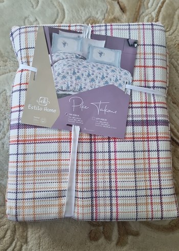 Estilo Home Çok Renkli Baskılı Pike Takımı SON FİYAT - Görsel 4