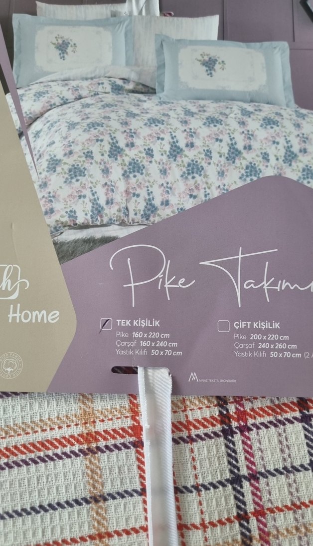 Estilo Home Çok Renkli Baskılı Pike Takımı SON FİYAT - Görsel 2