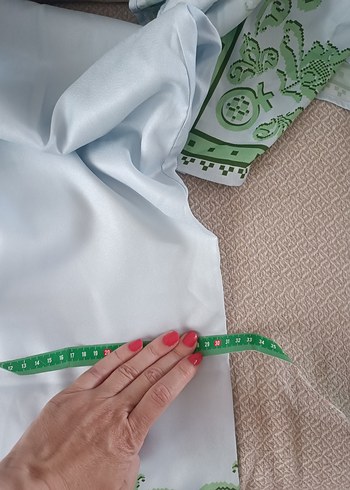 Shein Marka Yeşil Nakışlı Salaş Kadın Takım - Görsel 4