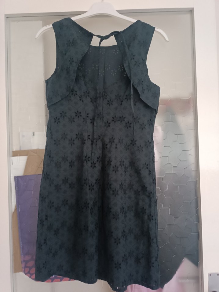 Dantel İşlemeli Füme Mini Elbise - Görsel 3