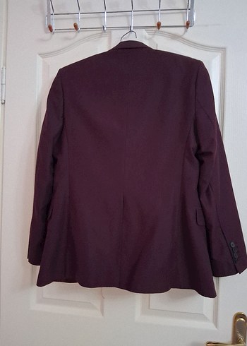 Bordo Düğmeli Erkek çocuk takım Elbise - Görsel 5