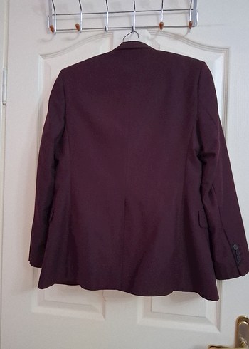 Bordo Düğmeli Erkek çocuk takım Elbise - Görsel 4