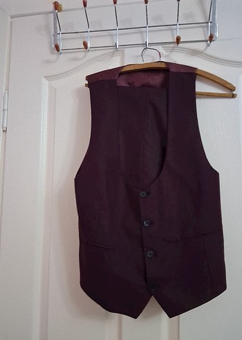 Bordo Düğmeli Erkek çocuk takım Elbise - Görsel 2