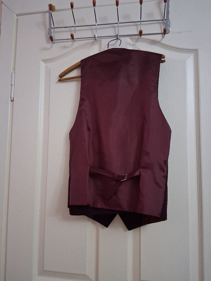 Bordo Düğmeli Erkek çocuk takım Elbise - Görsel 3