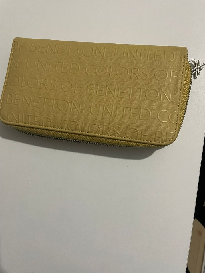 Sarı Deri Fermuarlı Kadın Cüzdanı - Görsel 3