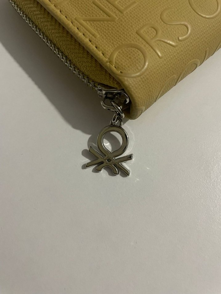 Sarı Deri Fermuarlı Kadın Cüzdanı - Görsel 4