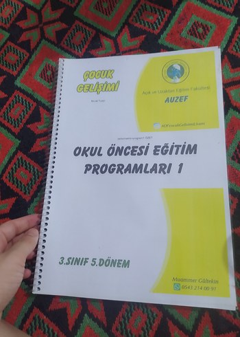 Okul Öncesi Eğitim Programları 1 - 3. Sınıf 5. Dönem