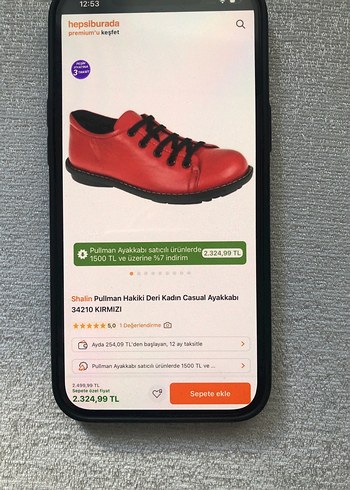 Kırmızı Kadın ayakkabı 36 numara hakiki deri - Görsel 8