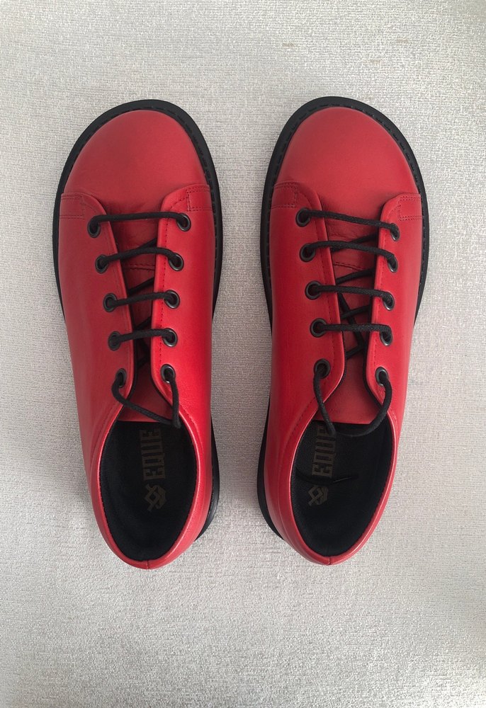 Kırmızı Kadın ayakkabı 36 numara hakiki deri - Görsel 5