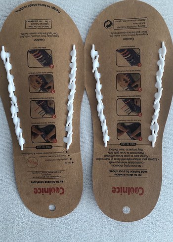 Beyaz silicon Ayakkabı Bağcığı - Görsel 2