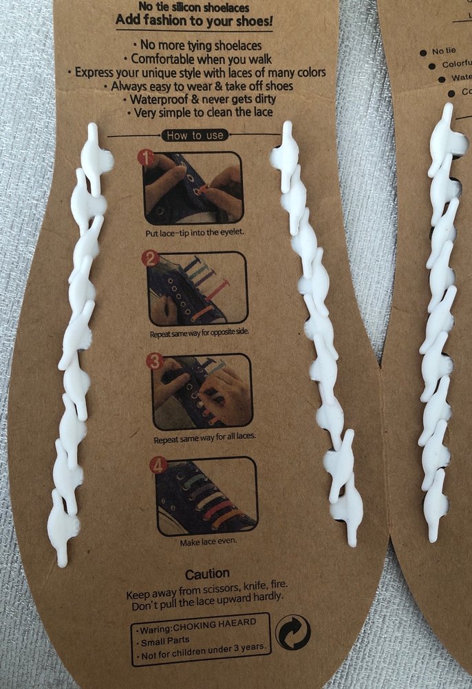 Beyaz silicon Ayakkabı Bağcığı - Görsel 3