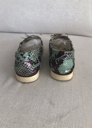 Kadın Pastel Yılan Desenli Platform Babet 37 numara - Görsel 3