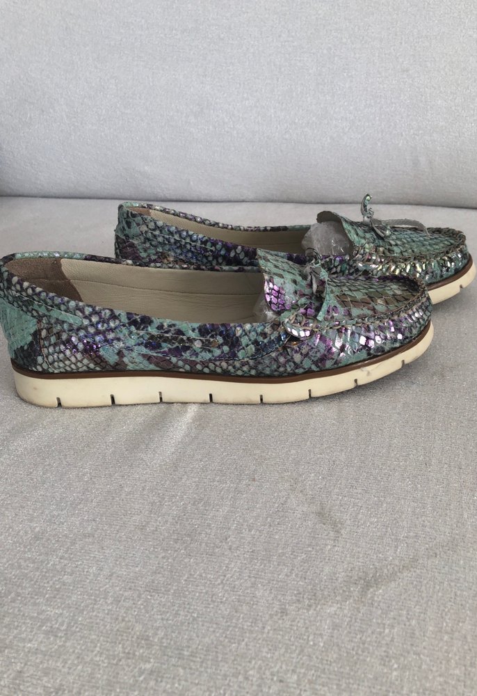 Kadın Pastel Yılan Desenli Platform Babet 37 numara - Görsel 2