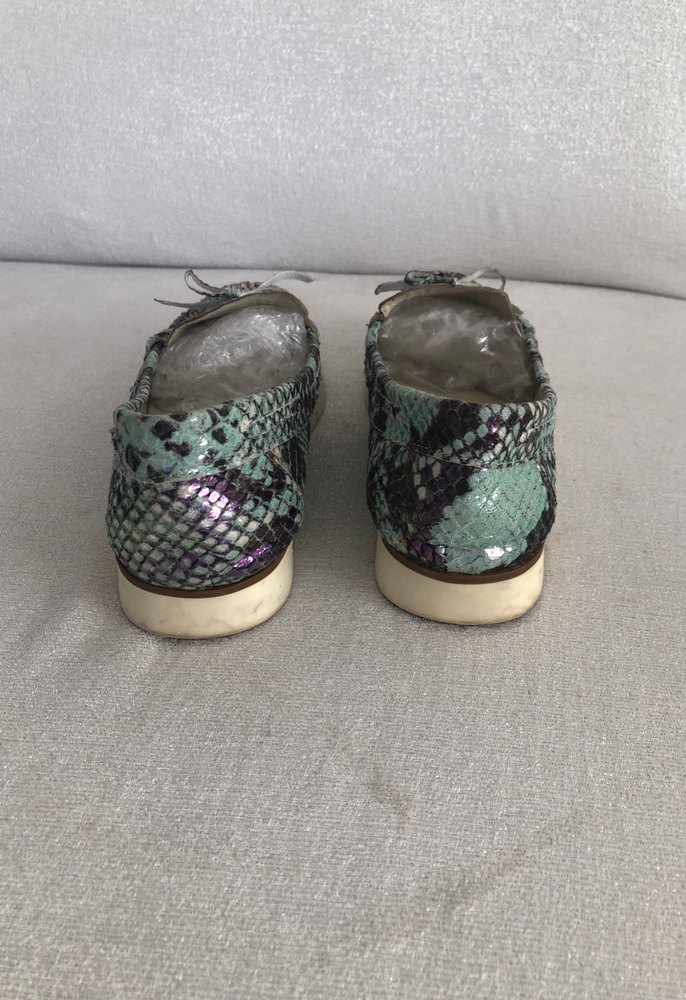 Kadın Pastel Yılan Desenli Platform Babet 37 numara - Görsel 3