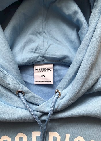 XS beden Mavi Kapüşonlu Kadın Sweatshirt - Görsel 2
