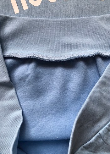 XS beden Mavi Kapüşonlu Kadın Sweatshirt - Görsel 4