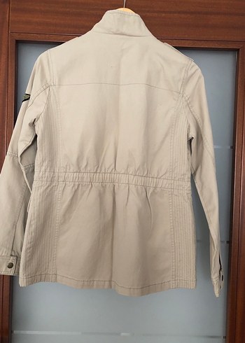 Bej  Kadın kanvas ceket 38 beden - Görsel 5