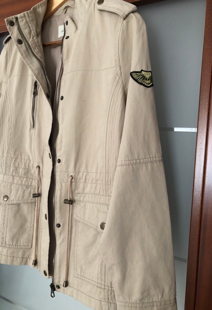 Bej  Kadın kanvas ceket 38 beden - Görsel 3
