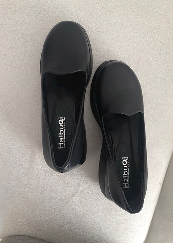 Siyah Platform Topuklu Kadın Klasik Ayakkabı - Görsel 5