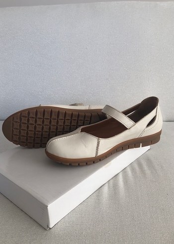 Açık bej hakiki deri Babet Ayakkabı 36 numara - Görsel 5