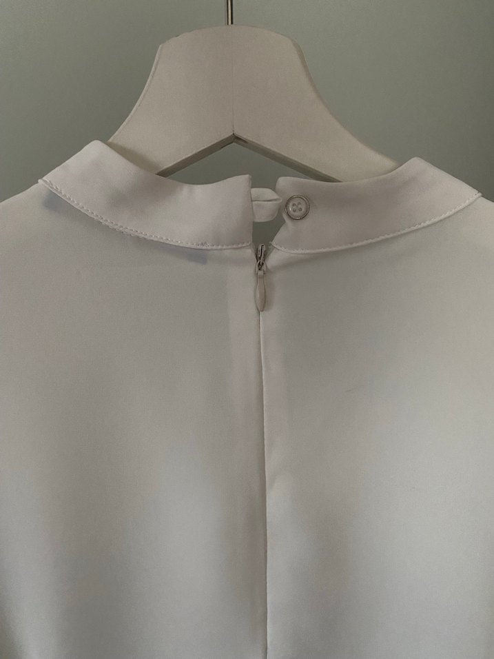 Düğmeli Beyaz Kadın Gömlek - Görsel 5