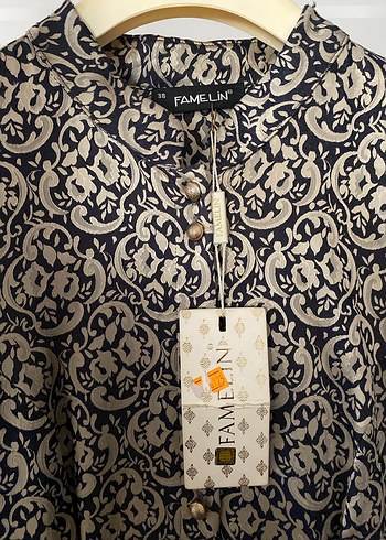 Desenli Drapeli Lacivert Uzun Abiye Elbise - Görsel 4