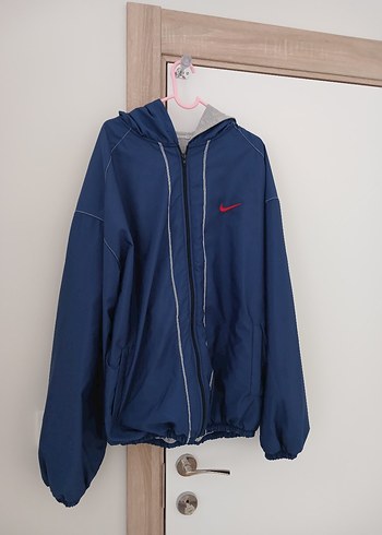 Nike unisex Mavi Kapüşonlu Rüzgarlık