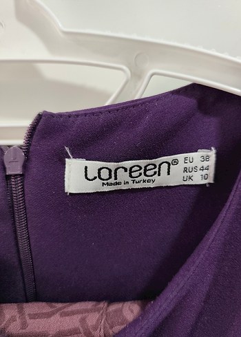 Diger Mor Uzun Kollu Drapeli Elbise - Görsel 2