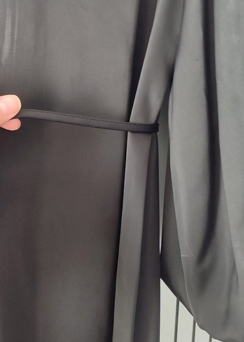 Siyah Uzun Kollu Gotik Mezuniyet Elbisesi - Görsel 3