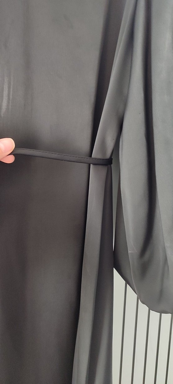 Siyah Uzun Kollu Gotik Mezuniyet Elbisesi - Görsel 3