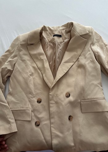 Trendyol & Milla Bej Cift Sirali Blazer Ceket