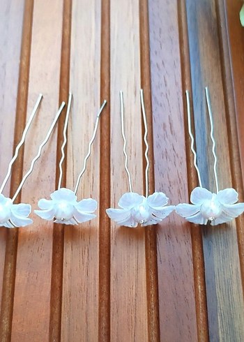 4 Adet Çiçek Topuz Tokası - Görsel 2