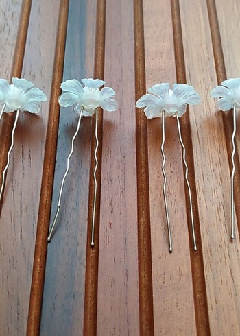 4 Adet Çiçek Topuz Tokası - Görsel 3