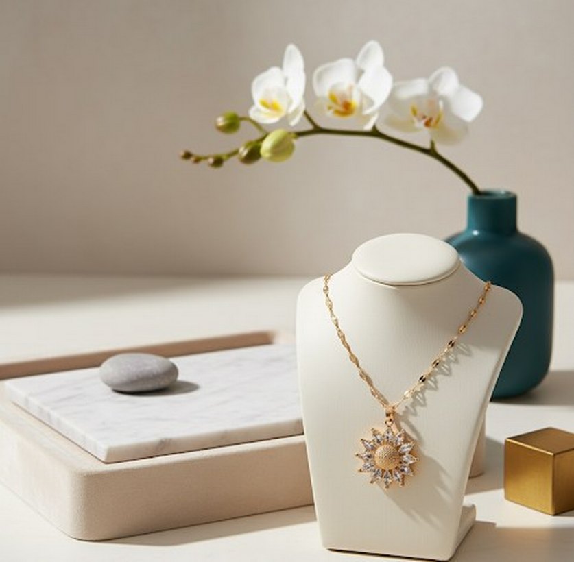 Ayçiçeği Çelik Kolye - Görsel 2