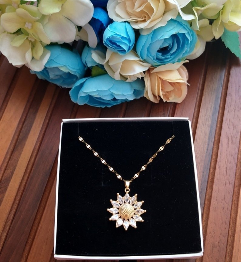 Ayçiçeği Çelik Kolye - Görsel 4