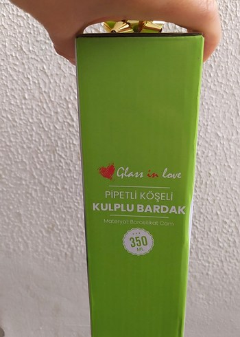 Pipetli Köşeli Kulplu Bardak - Görsel 3