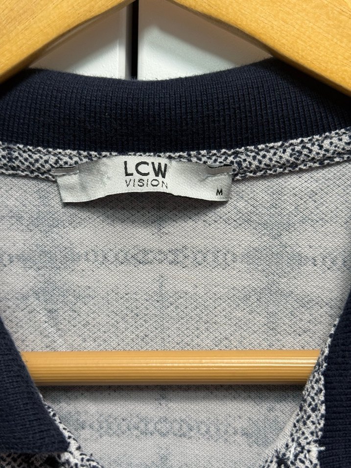 Gri Düğmeli Erkek Polo Tişört - Görsel 3