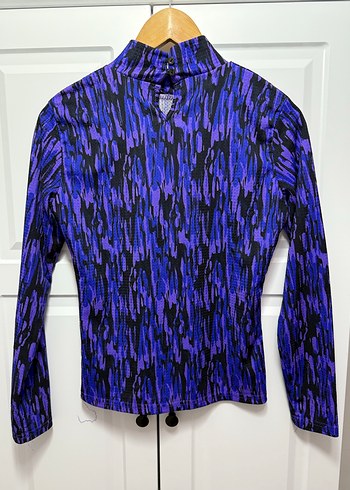 Kadın Mor Tie-Dye Uzun Kollu Bluz - Görsel 2