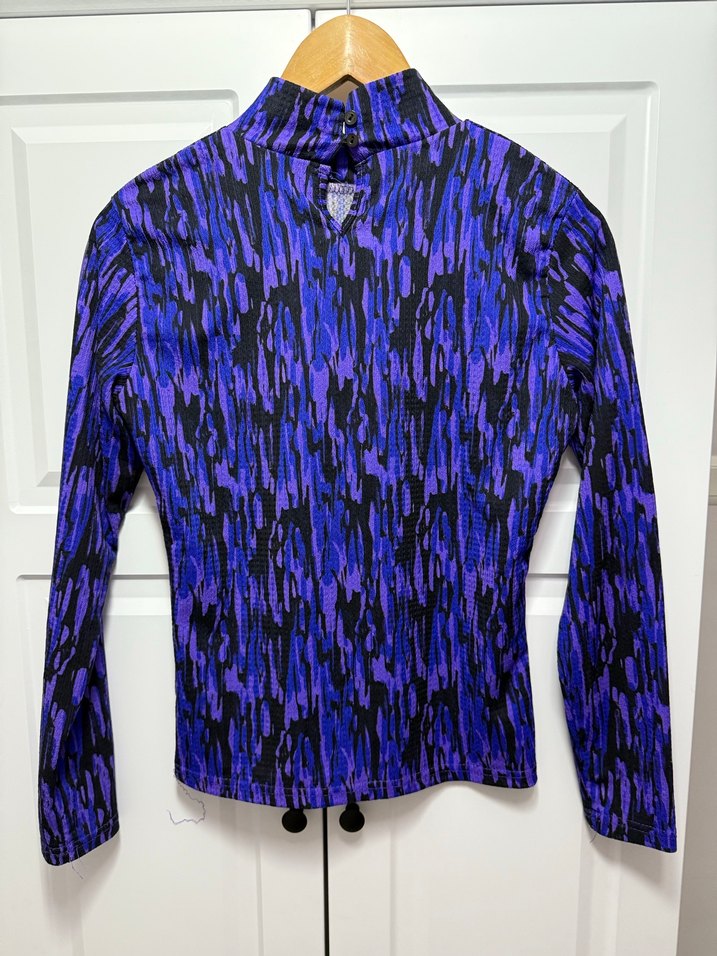 Kadın Mor Tie-Dye Uzun Kollu Bluz - Görsel 2