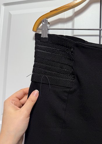 Fermuarlı Siyah Kadın tayt - Görsel 3