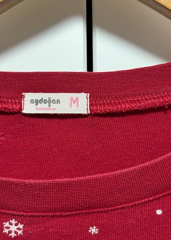 Kırmızı Uzun Kollu pijama takımı - Görsel 2