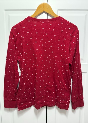 Kırmızı Uzun Kollu pijama takımı - Görsel 3