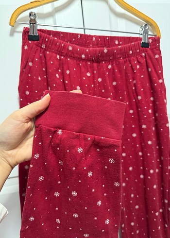 Kırmızı Uzun Kollu pijama takımı - Görsel 6