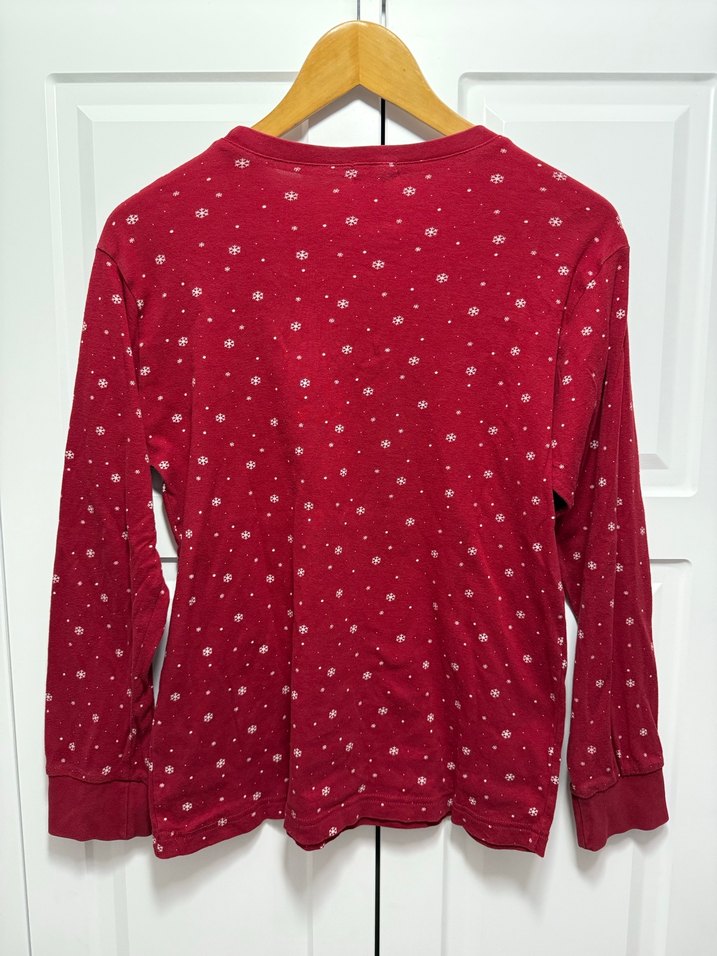 Kırmızı Uzun Kollu pijama takımı - Görsel 3